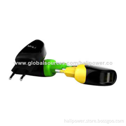 Dual USB outputs charger, 5V/2.4A